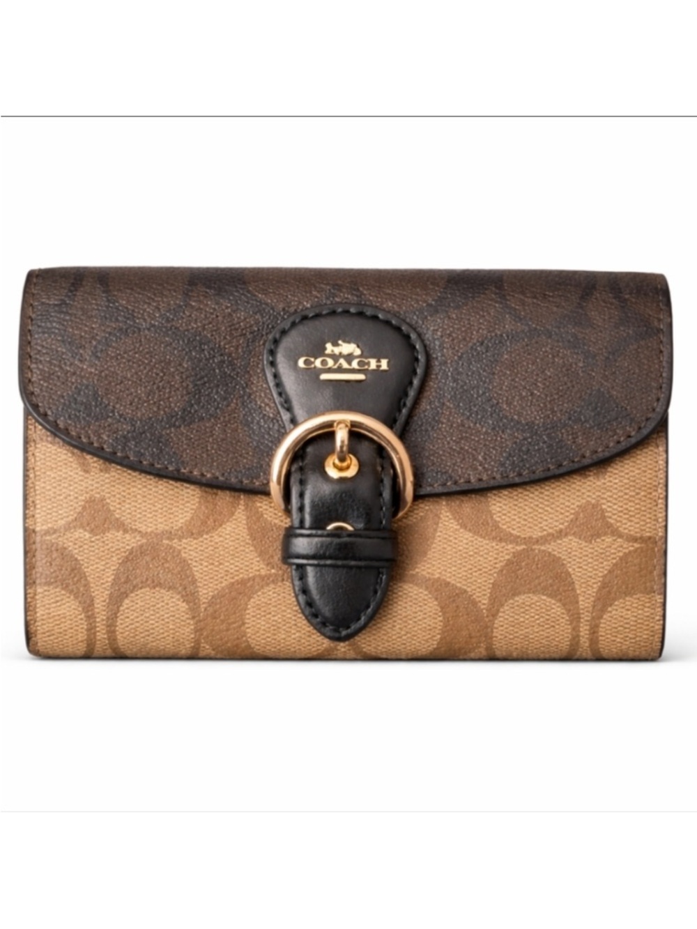 Coach Brown Signature Canvas Crossbody with Black Leather Trim - Picture 5 of 5